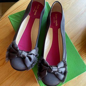 Kate Spade Peggy Chocolate Satin Flats